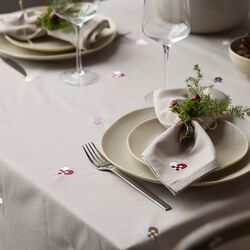 Christmas Hearts Embroidery tygservetter, dark red, Södahl