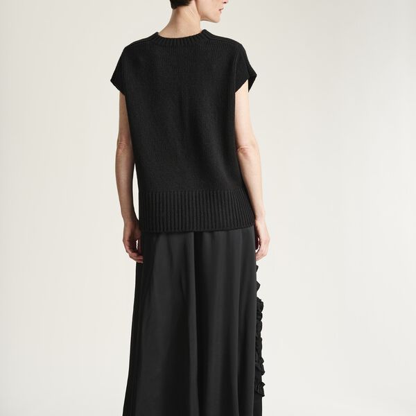 Nitto &auml;rml&ouml;s blus, black, BITTE KAI RAND
