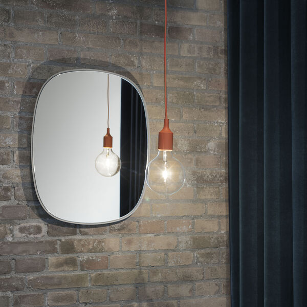 Framed Mirror, grey/clear Framed Mirror, grey/clear, Muuto
