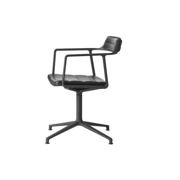 VIPP452 Swivel Chair with Gliders, black/black, Vipp