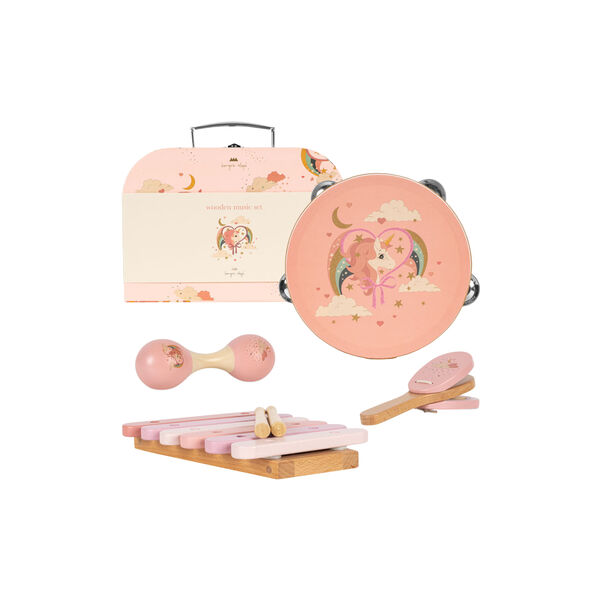 Wooden Music Set, rainbow mix, Konges Sl&oslash;jd