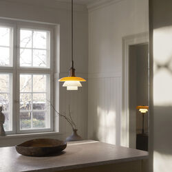 PH 3/3 Pendant Centenary Edition, amber/opal white, Louis Poulsen