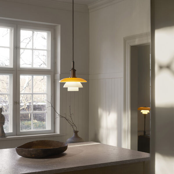 PH 3/3 Pendant Centenary Edition, amber/opal white, Louis Poulsen