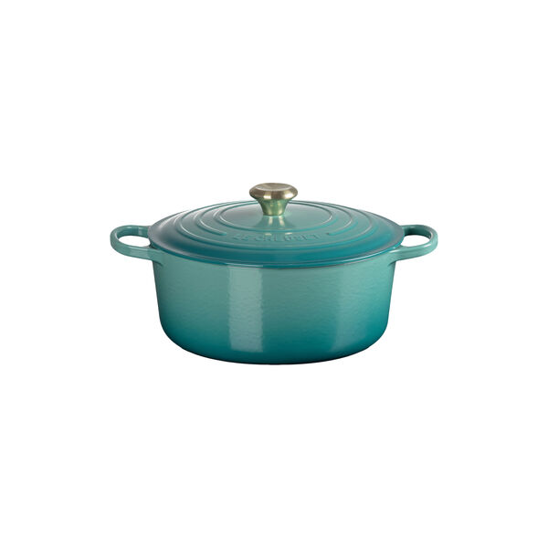 Signature gjutj&auml;rn rund gryta &Oslash; 28 cm, bleu riviera, Le Creuset