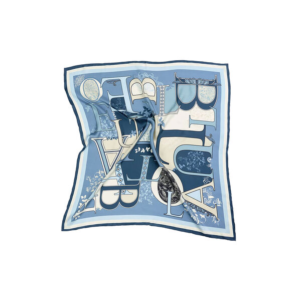 MONOGRAM&nbsp;Scarf, blue, Bella Ballou