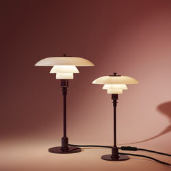 PH 2/1 Table Lamp, glossy burgundy, Louis Poulsen