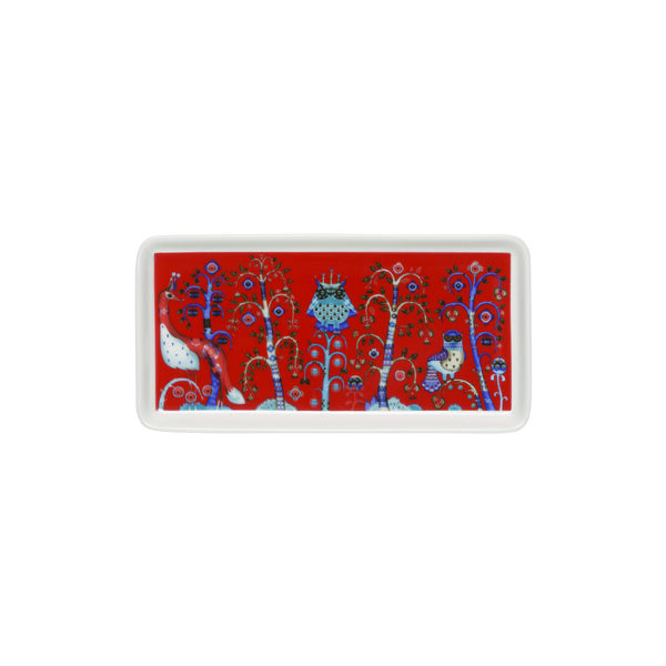 Taika plate rectangle, red, Iittala
