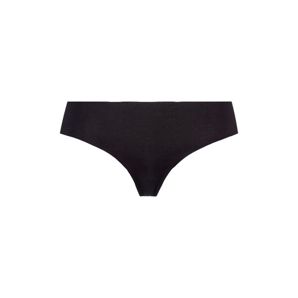 Invisible Cotton Midi Briefs, black, HANRO