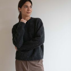 NINA HAIRY KNIT, charcoal melange, Studio Feder