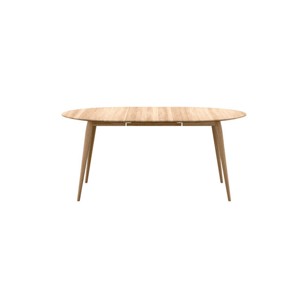 PLAYdinner Round Ø120 Dining Table with Extension incl. 1 Extension Leaf, natural oiled oak, Bruunmunch Furniture