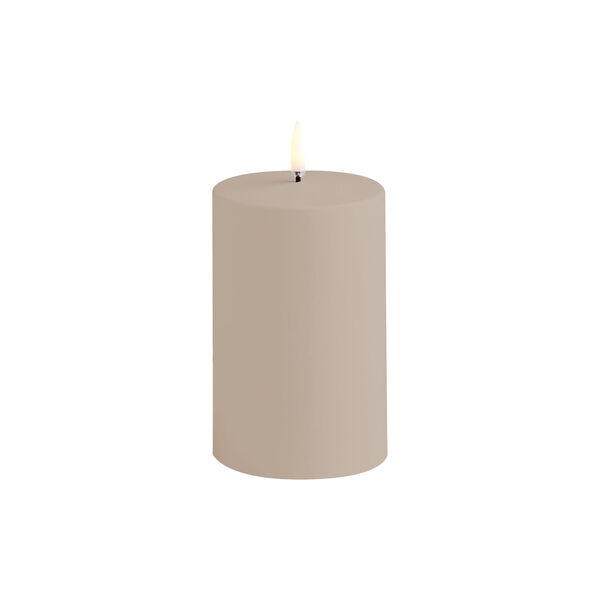 LED Pillar Candle 8 cm, sandstone, Uyuni Lighting