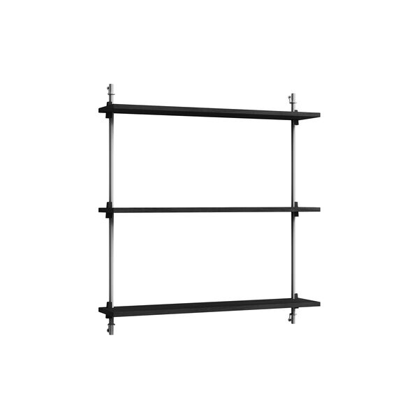 Wall Shelving Standard, black/stainless steel, MOEBE