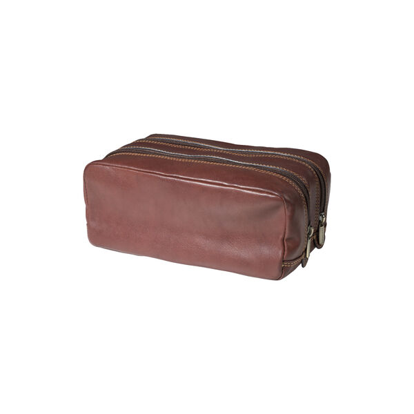 Toilet Bag, dark brown, Tony Perotti