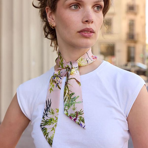 ASIAN GARDEN Twilly scarf, rosa, Bella Ballou