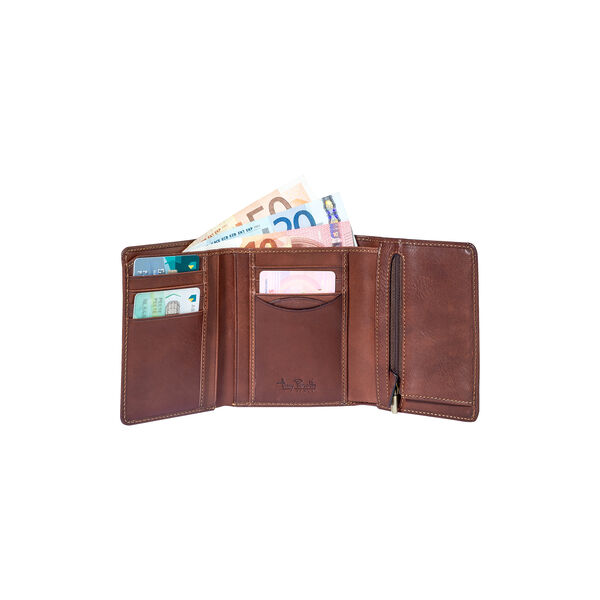 3 Fold Wallet, dark brown, Tony Perotti