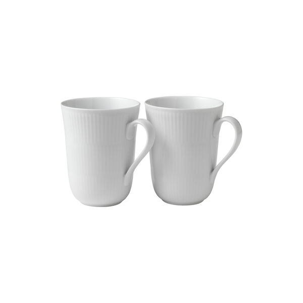 White Fluted mugg 36 cl, 2 st. White Fluted mugg 36 cl, 2 st., Royal Copenhagen