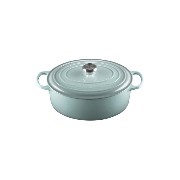Signature oval gryta 31 cm, sea salt, Le Creuset