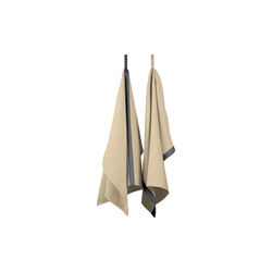 Tea towel herringbone twill 2 pcs., taupe/blue, EKTA Living