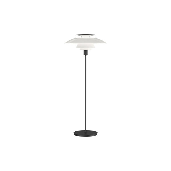 PH 80 golvlampa, vit opal/svart, Louis Poulsen