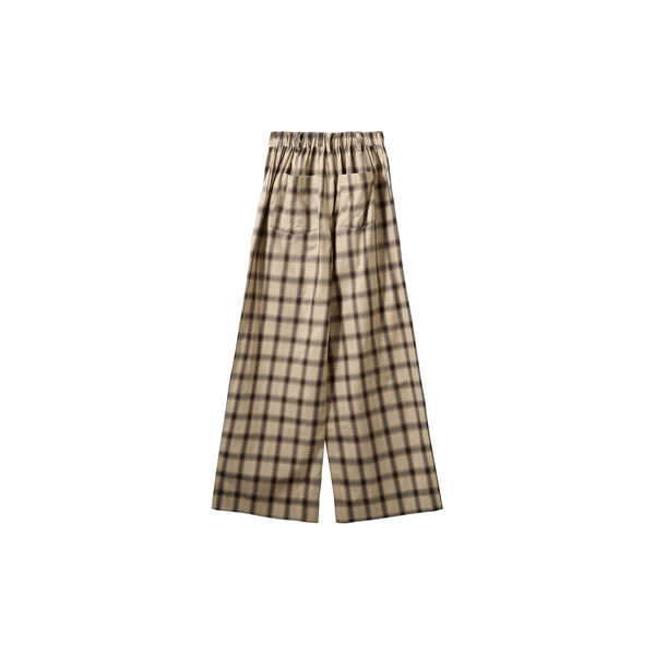 ReineSW Check Wide Leg Trousers, grey check, Sofie Schnoor