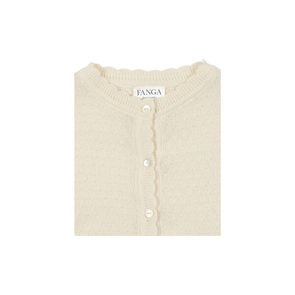 Venti Pointelle Cardigan, antique white, Konges Sl&oslash;jd