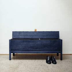 A Line Storage Bench, indigo blue, Form & Refine