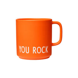 YOU ROCK Favoritkopp med handtag, orange, Design Letters