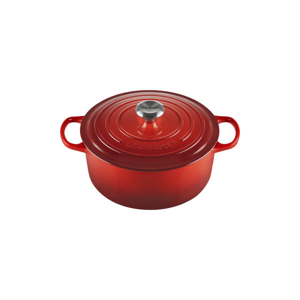 Signature gjutj&auml;rn rund gryta &Oslash; 26 cm, cerise, Le Creuset