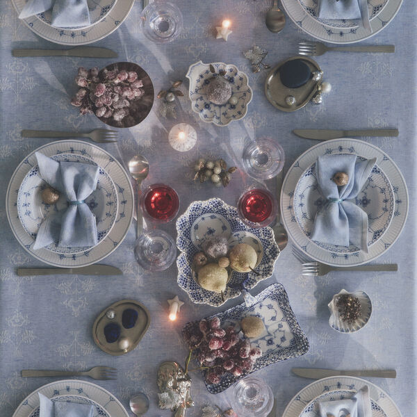 Blue Fluted Full Lace Rectangular Dish, Royal Copenhagen