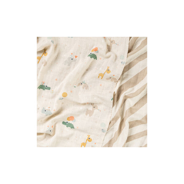 Celebration Burp Cloth 2-pack, sand, Done by Deer
