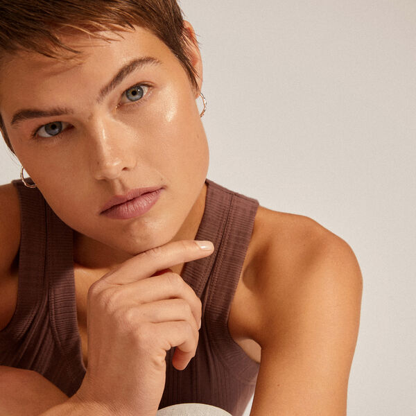 EDDY recycled  organic shaped stora hoops, silver-plated, Pilgrim