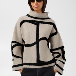 SLSorea Mono Pullover | Beige w Black monogram | Tr&ouml;ja, Soaked in Luxury