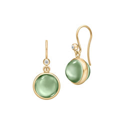 Prime Earrings, gold/green amethyst Prime Earrings, gold/green amethyst, Julie Sandlau