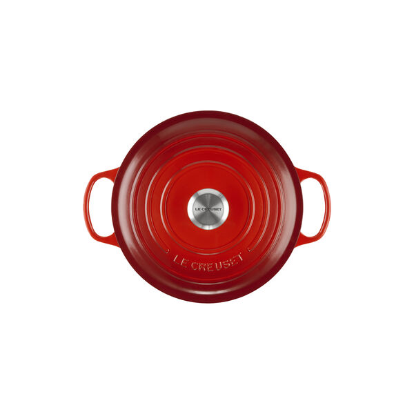 Signature gjutj&auml;rn rund gryta &Oslash; 26 cm, cerise, Le Creuset