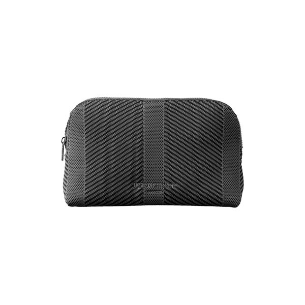 Knitted Makeup Bag, black gun metal, Ilse Jacobsen Hornb&aelig;k