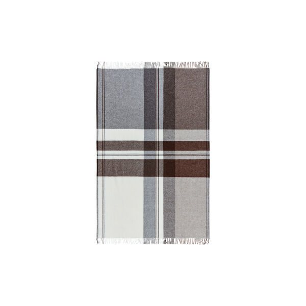 Oxford Throw, 5088&nbsp;white&nbsp;brown, Silkeborg Uldspinderi