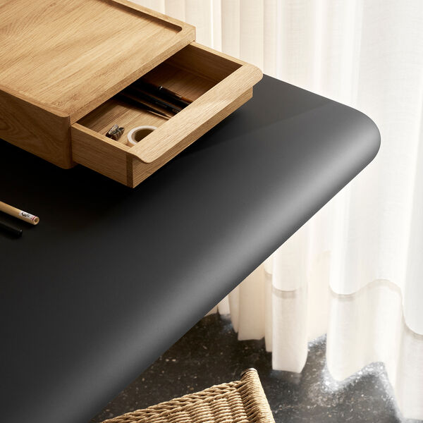 AB019 Wall Desk, svart/oljad ekfaner, Carl Hansen & S&oslash;n