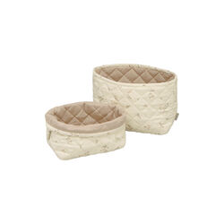 Quiltad förvaringskorg 2-pack, ashley/latte, Cam Cam Copenhagen