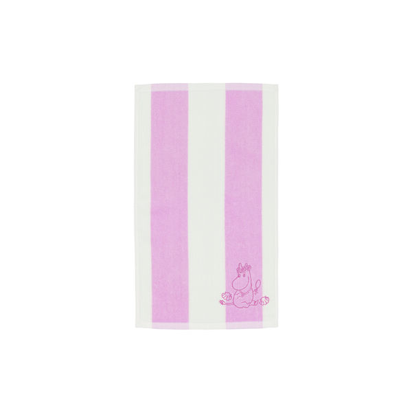 Moomin Mussels towel 30x50 cm, pink striped, Moomin Arabia