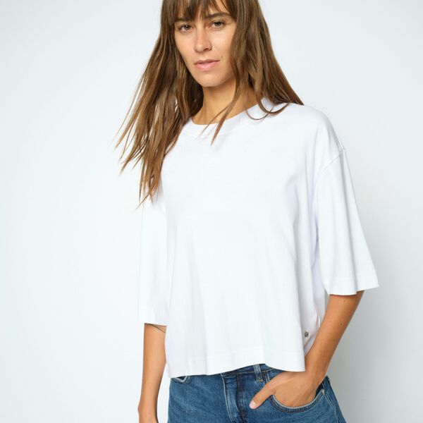 MMNatalie O-SS Boxy Tee, white, MOS MOSH