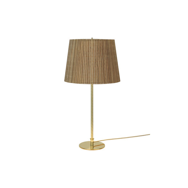 9205 Table Lamp, brass/bamboo, GUBI