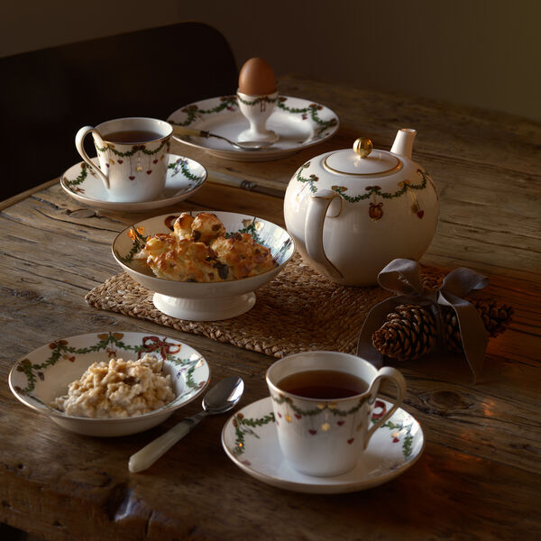 Star Fluted Christmas djup tallrik, 17 cm, Royal Copenhagen