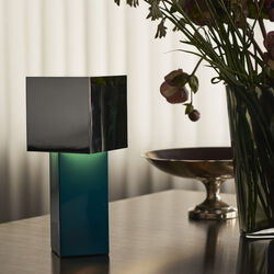 Pivot ATD7 Portable Table Lamp, blue silver, &Tradition