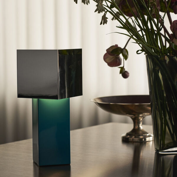 Pivot ATD7 Portable Table Lamp, blue silver Pivot ATD7 Portable Table Lamp, blue silver, &Tradition