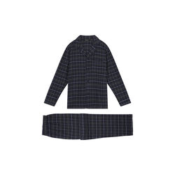 Bergen Pyjamas, navy/antrasit melange/blue/white/dark grey piping, Ambassador 1867