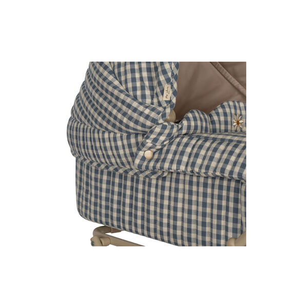 Doll Pram, captains blue check, Konges Sløjd