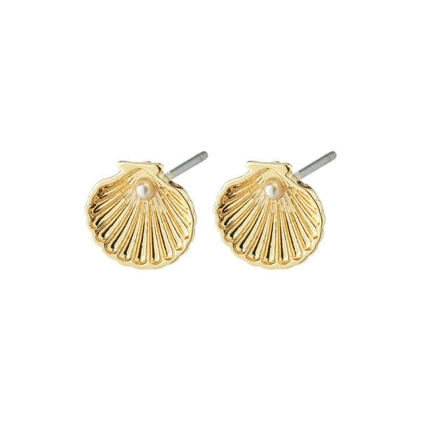 OPAL Recycled Seashell Earrings, gold-plated, Pilgrim