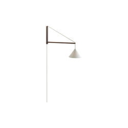 Suspended Wall Lamp, smoked oak/white, MOEBE