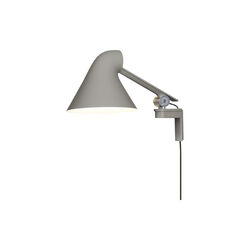 NJP kort v&auml;gglampa, ljusgr&aring;, Louis Poulsen
