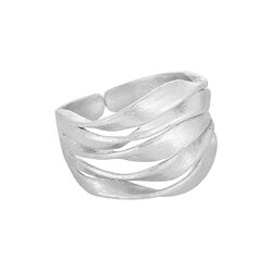 Cleo wide ring, silver plated, Pure by Nat
